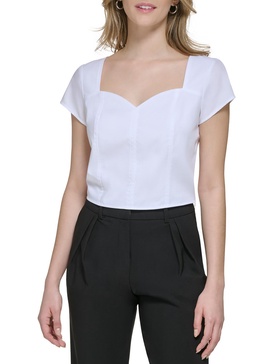 womens pullover cap sleeve cropped