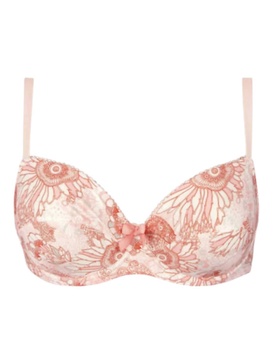 douce extravagance three part seam bra in rose