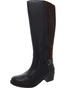 chaza womens wide calf leather knee-high boots