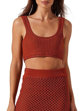 kendelle womens knit sleeveless cropped