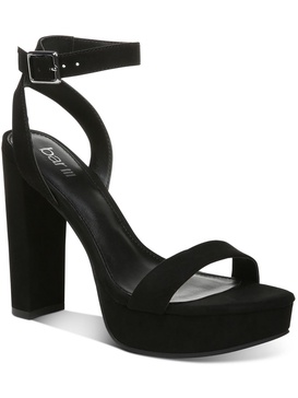 ivy womens microfiber ankle strap heels