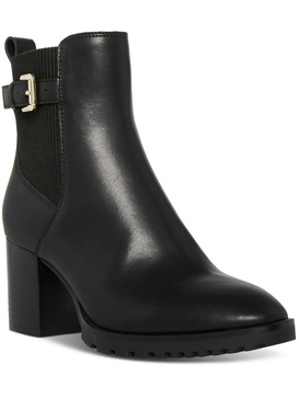 triston womens block heel pointed toe ankle boots