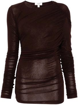 tania twist tee in chocolate brown