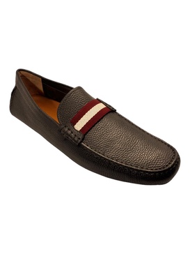 waltec 6230202 men's chocolate calf grained leather loafers