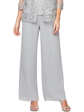 womens sheer high rise wide leg pants