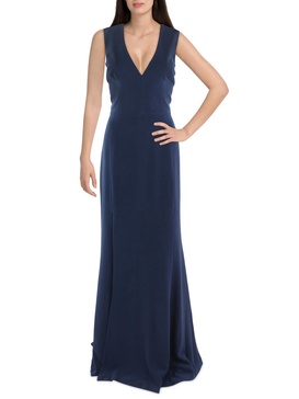 sandra womens v-neck sleeveless formal dress