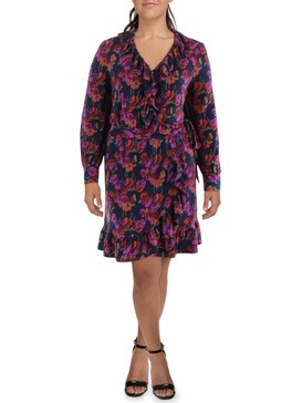 womens floral knee-length shift dress