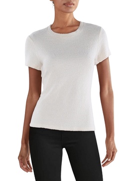 womens boucle crewneck t-shirt