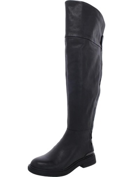 battina womens leather block heel over-the-knee boots