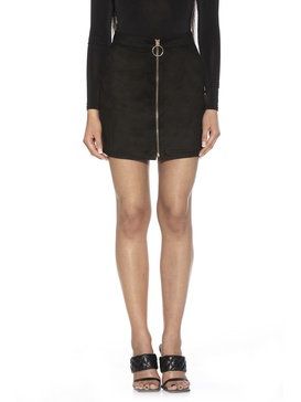 suede mini skirt