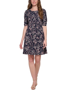 womens mini floral print shift dress