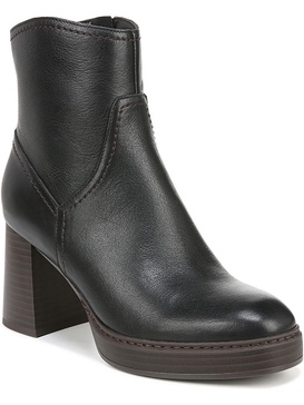 orlean womens padded insole block heel booties