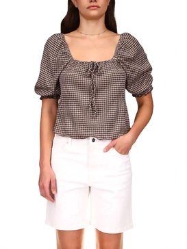 remember me top in chocolate gingham