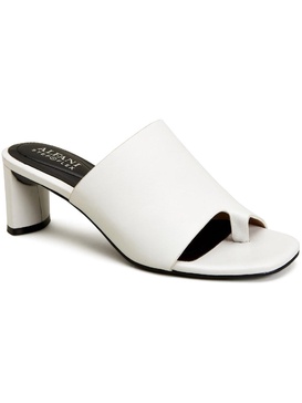colyerrl womens leather block heel slide sandals