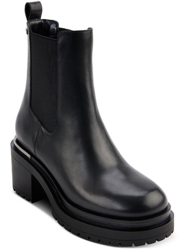patria   womens man made block heel chelsea boots