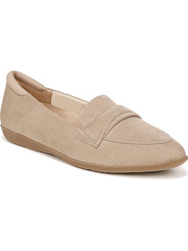 emilia womens faux suede slip-on loafers
