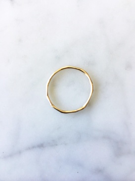 hammered knuckle demi fine ring