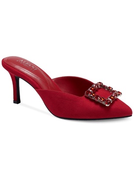 selinah womens microsuede embellished mules