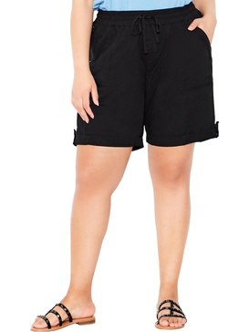 womens midi stretch casual shorts