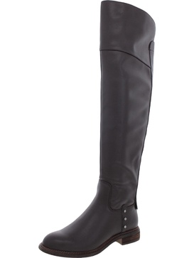 halenna  womens faux leather wide calf over-the-knee boots