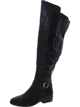 charlaa womens faux leather tall over-the-knee boots