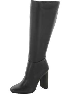 womens leather wide calf knee-high boots