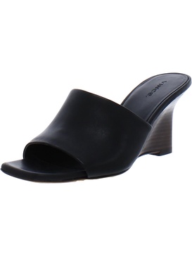 pia womens leather slide wedge sandals