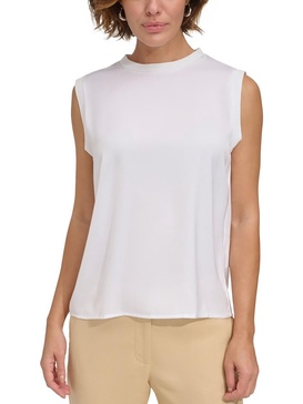womens satin sleeveless shell