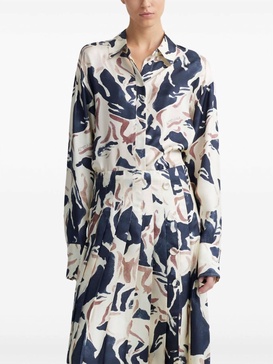patricia printed twill top in black