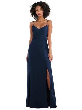 tie-back cutout maxi dress with front slit