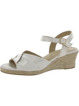isabeth womens pleated ankle wedge sandals