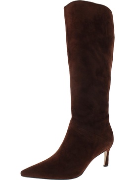falencia womens leather pointed toe knee-high boots