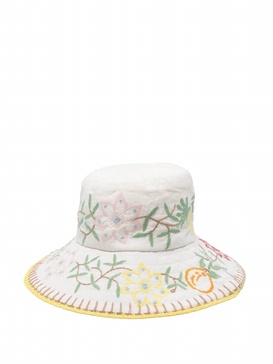 olivia mid brim bucket hat in cream