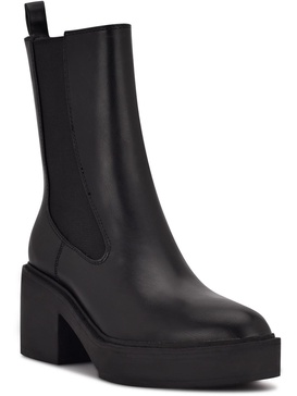 doleas womens faux leather mid-calf chelsea boots