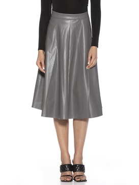 pleather midi skirt
