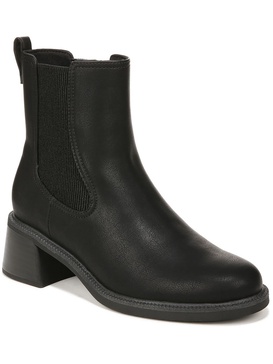 redux womens faux leather stack heel ankle boots