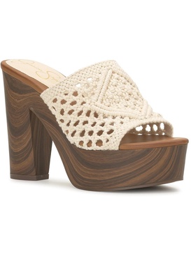 shelbie 5 womens macrame slip on heels