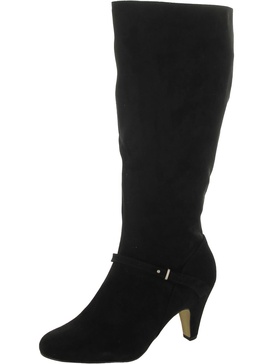 sasha womens faux suede heels knee-high boots