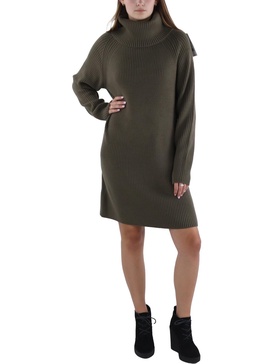 womens above knee ribbed sweaterdress