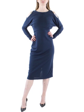 womens jersey stretch midi dress
