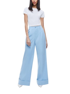 tomasa wide leg trousers in mineral blue