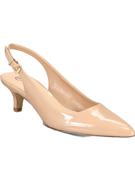 scarlett ii womens faux leather pointed toe slingback heels
