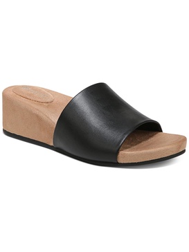 giulia womens cushioned footbed man made wedge sandals