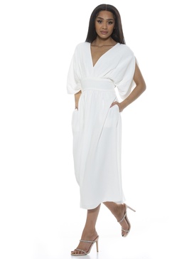 august spilt sleeves dress