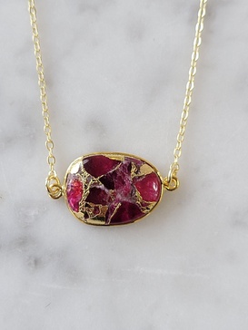 mrs. parker necklace in red mojave copper turquoise