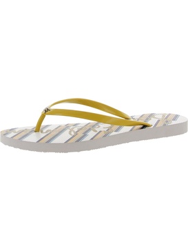 skye womens logo slip on flip-flops