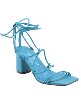 calista womens lace-up strappy heels