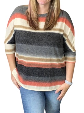fall between the lines boxy top in multi color