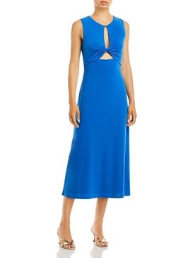 womens cut-out long midi dress