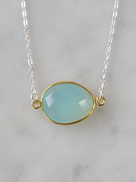 mrs. parker necklace in chalcedony
